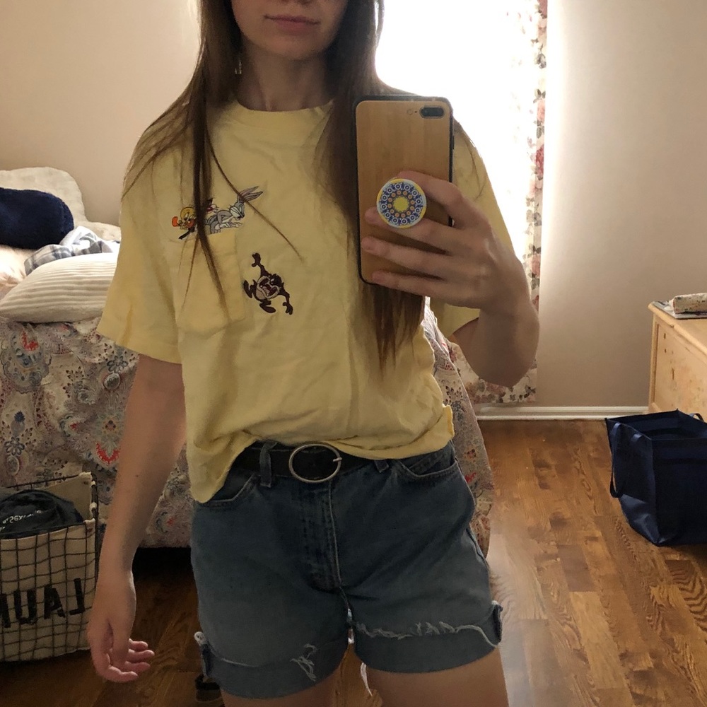 LOONEY TUNES EMBROIDERED CROP TOP